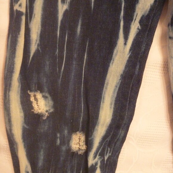 New USA Distressed Denim Skinny Jeans Pant Jegging Eclipse Tie Dye Leggings sz 0 - Picture 12 of 12